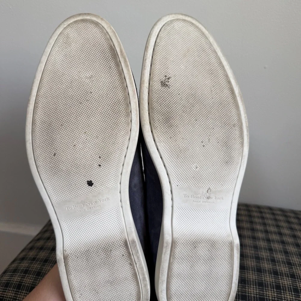 To Boot New York 540 Grey Suede Contrast Sole Loafers Size 9.5 Grey